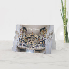 Christmas card of a baroque organ in Germany サンキューカード