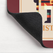 Christmas Card of Santa Claus With Candy Cane マウスパッド (コーナー)