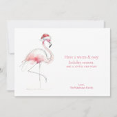 CHRISTMAS CARD Pink Flamingo Florida Holiday Card シーズンカード (正面)