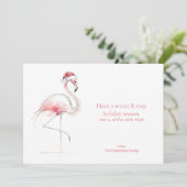 CHRISTMAS CARD Pink Flamingo Florida Holiday Card シーズンカード (スタンド正面)