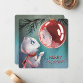 Christmas card - reflection - by Monika Marzec ノートカード (正面/裏面インサイチュ)
