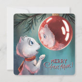 Christmas card - reflection - by Monika Marzec ノートカード (正面)