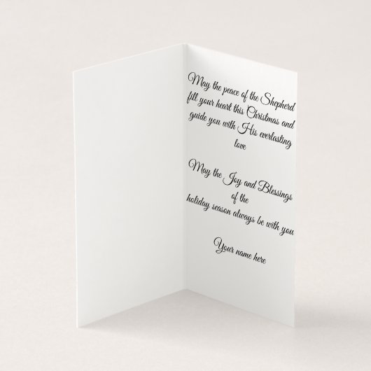 Christmas Card Religious Personalized (内部)