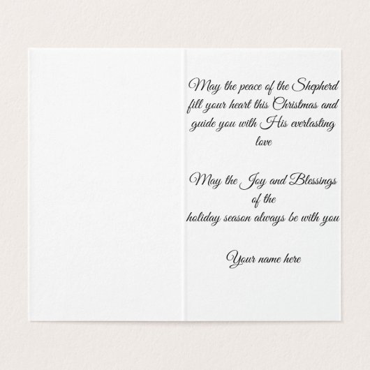 Christmas Card Religious Personalized (内部フラット)