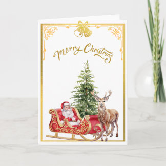 Christmas Card "Santa is coming" カード