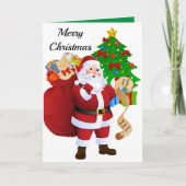 Christmas Card To Grandkids Santa List with Photo シーズンカード (正面)