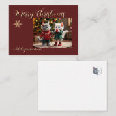  Christmas Card – Tom & Luna Holiday Lights Scene ノートカード (正面/裏面)