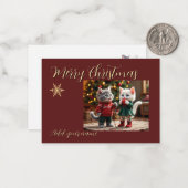  Christmas Card – Tom & Luna Holiday Lights Scene ノートカード (正面/裏面インサイチュ)