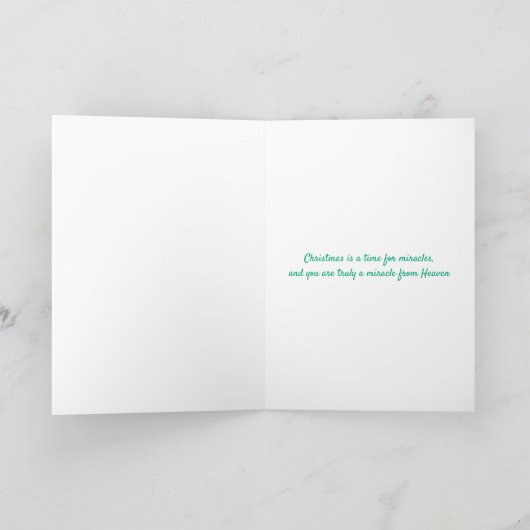 Christmas Card - Truly a Miracle カード (内部)