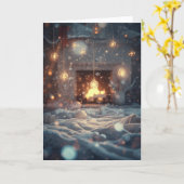 Christmas Card - Warmth, Comfort & Joy カード (黄色い花)