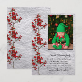 Christmas Card With a Smiling and Happy Baby. サンキューカード