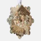 Christmas card with baby Snowflake Framed Ornament オーナメントカード (左)