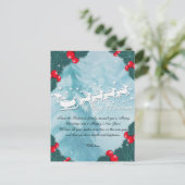 Christmas Card With Santa's Reindeer ポストカード (スタンド正面)