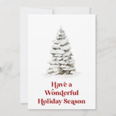 Christmas Card Without Photo Holiday Card Red Bow シーズンカード (裏面)