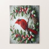 Christmas Cardinal ジグソーパズル (縦)