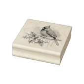 Christmas Cardinal ラバースタンプ (スタンプ)