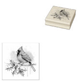 Christmas Cardinal ラバースタンプ (押印)