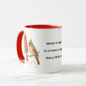 Christmas Cardinal Birds Holiday Wildlife  マグカップ (正面左)
