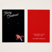 Christmas  Cardinal Earring Jewelry Display (正面&裏面)