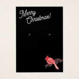 Christmas  Cardinal Earring Jewelry Display