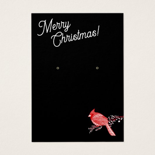 Christmas  Cardinal Earring Jewelry Display (正面)