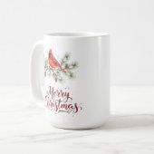 Christmas Cardinal Holiday Coffee Mug コーヒーマグカップ (正面左)