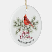 Christmas Cardinal Holiday Ornament セラミックオーナメント (右)