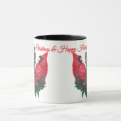 Christmas Cardinal & Holly Mug Cup マグカップ (中央)