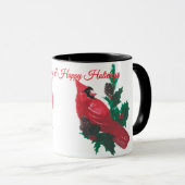 Christmas Cardinal & Holly Mug Cup マグカップ (正面右)