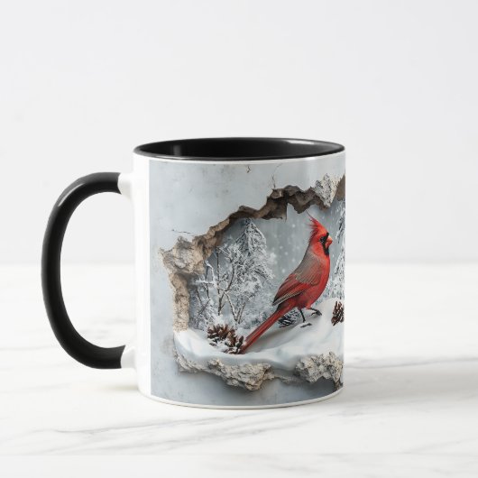 Christmas Cardinal Mug マグカップ (左)
