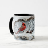 Christmas Cardinal Mug マグカップ (正面左)