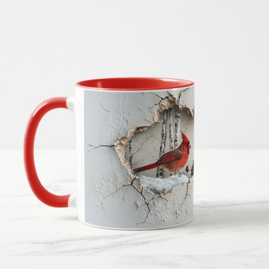 Christmas Cardinal Mug マグカップ (左)