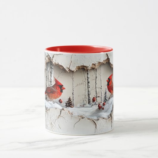 Christmas Cardinal Mug マグカップ (中央)