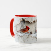 Christmas Cardinal Mug マグカップ (正面左)