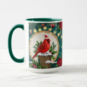 Christmas Cardinal Mug | Red Bird Holiday Coffee マグカップ (左)