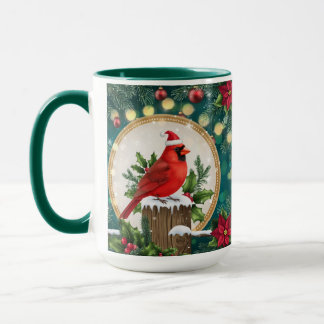 Christmas Cardinal Mug | Red Bird Holiday Coffee マグカップ