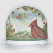 Christmas Cardinal Snow Globe  (正面)