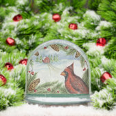 Christmas Cardinal Snow Globe  (クリスマス)