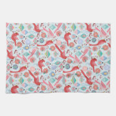 Christmas Cardinals Midcentury Modern キッチンタオル (横)