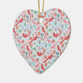 Christmas Cardinals Midcentury Modern セラミックオーナメント (左)