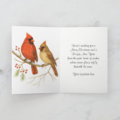 Christmas Cardinals Wildlife Holiday Card シーズンカード (内部)