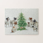 Christmas | Carl Reichert ジグソーパズル<br><div class="desc">Christmas | Carl Reichert’s Christmas is a heartwarming painting that captures a festive scene featuring an adorable group of dogs gathered around a beautifully decorated Christmas tree. The dogs’ curious and playful expressions bring life to the composition, while the glowing lights and ornaments on the tree add a warm holiday...</div>