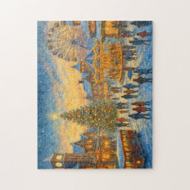 Christmas Carnival Town Winter Village ジグソーパズル