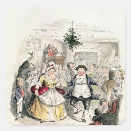 「Christmas CarolからのFezziwig's Ball氏の、 スクエアシール (正面)