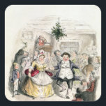 「Christmas CarolからのFezziwig's Ball氏の、 スクエアシール<br><div class="desc">チャールズ・ディケンズ著「クリスマスキャロル」からのFezziwig's Ball氏の、ジョンの蛭|の芸術の位置によって|: ビクトリア及びアルバート博物館、ロンドン、イギリス|の英国の芸術家|のイメージのコレクション数: BAL14942</div>