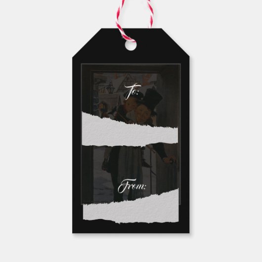 Christmas Carol "Bob Cratchit and Tiny Tim ギフトタグ (裏面)