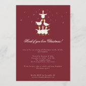 Christmas Carol carolling goose invitation 招待状 (正面)