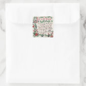 Christmas Carol Joy to the World スクエアシール (バッグ)