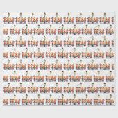 Christmas Carolers Singing by a Lampost ラッピングペーパー (フラット)