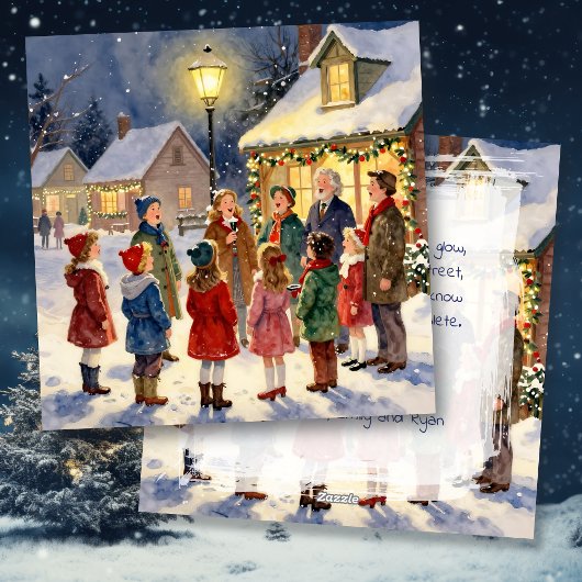 Christmas Carolers Vintage Holiday シーズンカード